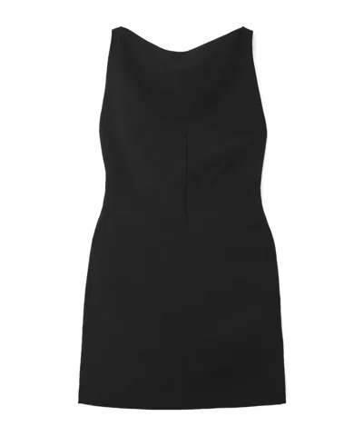 16arlington Alessa Open-back Crepe Mini Dress In Black