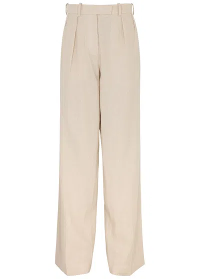 16arlington Alix Straight-leg Woven Trousers In Cream