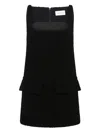 16arlington Ambra Square-neck Mini Dress In Black