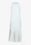 16arlington Anci Pleated Midi Dress In White