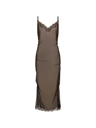 16arlington Andrea Midi Dress In Brown