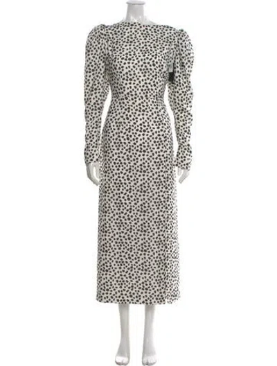 Pre-owned 16arlington Animal Print Long Dress In Black