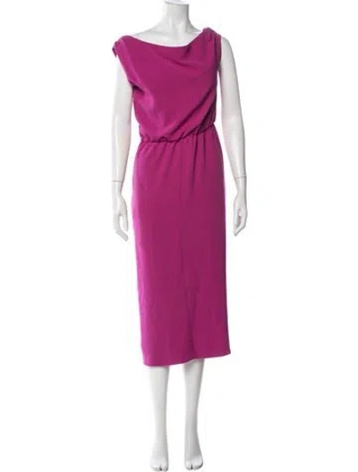 Pre-owned 16arlington Asymmetrical Midi Length Dress In Pink