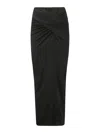 16arlington Berretta Draped Jersey Midi Skirt In Black