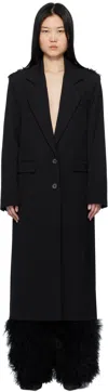 16arlington Black Arca Coat In Nero