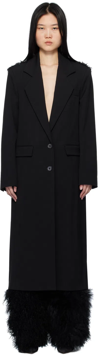 16arlington Black Arca Coat In Nero