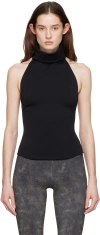 16arlington Cassandra Open-back Stretch-jersey Turtleneck Tank In Black