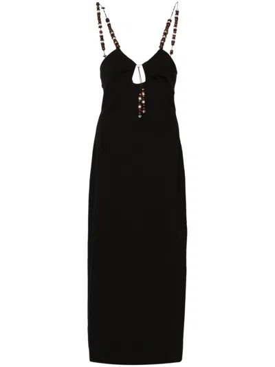 16arlington Solaria Sleeveless Midi Dress In Black