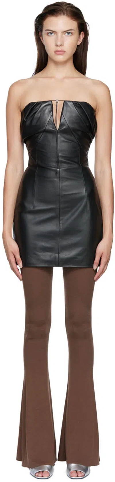 16arlington Black Velo Minidress