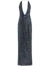 16arlington Eima Sequined Net Gown In Blau