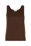 16arlington Brown Satin Tank Top In Brown