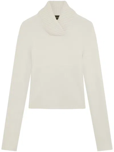 16arlington Cary V-neck Jersey Jumper In White