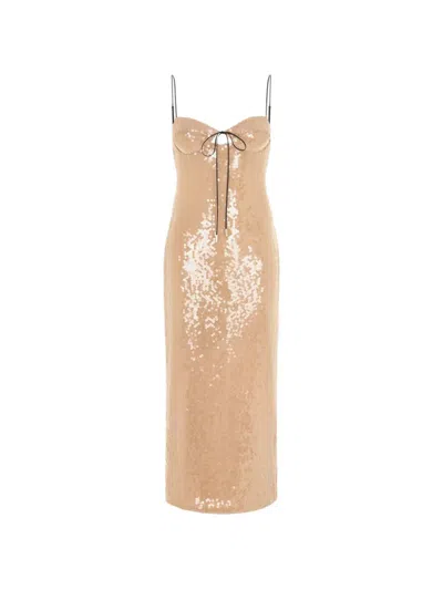16arlington Che Midi Dress In Neutral