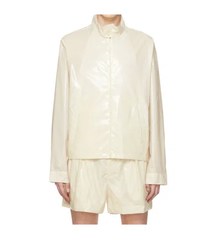 16arlington Coated Stretch Nylon Taffeta Jacket In White