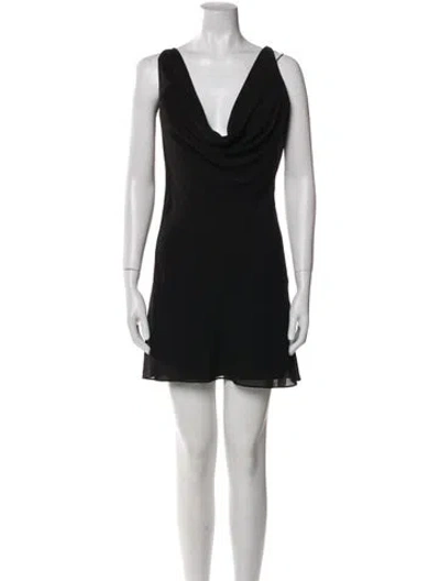 Pre-owned 16arlington Cowl Neck Mini Dress In Black