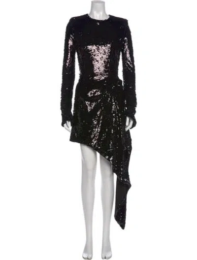 Pre-owned 16arlington Crew Neck Long Dress In Black