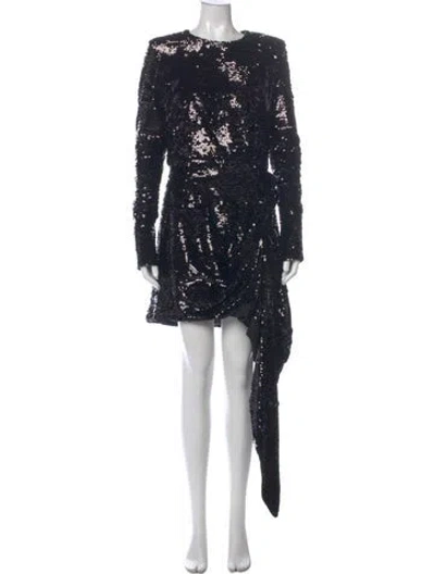 Pre-owned 16arlington Crew Neck Long Dress In Black