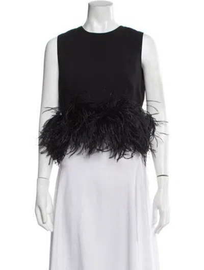 Pre-owned 16arlington Crew Neck Sleeveless Top In Black
