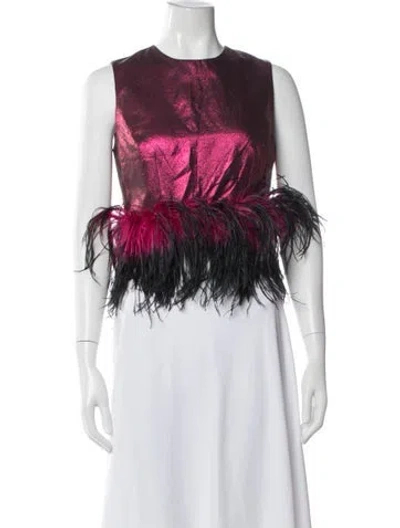 Pre-owned 16arlington Crew Neck Sleeveless Top In Multicolor