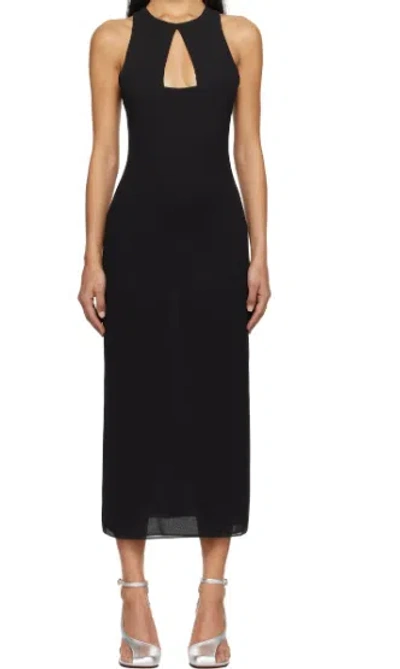 16arlington Black Spyri Midi Dress In Nero