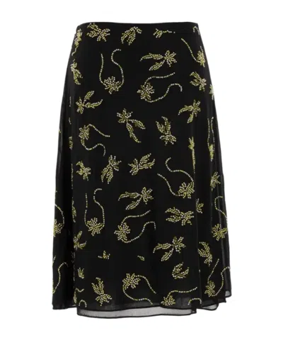 16arlington Dafne Midi Skirt In Black