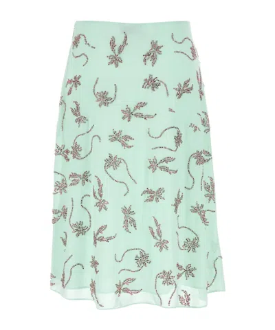 16arlington Dafne Midi Skirt In Blue