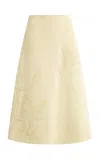 16arlington Dafne Suede Midi Skirt In Yellow