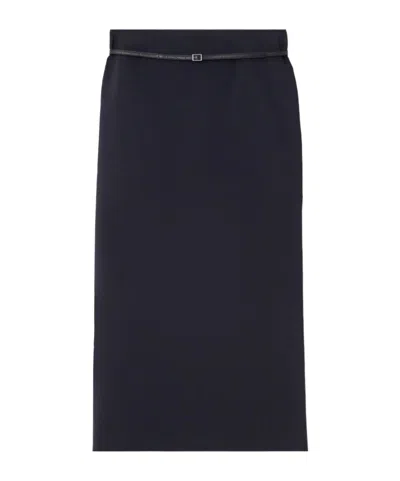 16arlington Delta Belted Maxi Skirt In Black