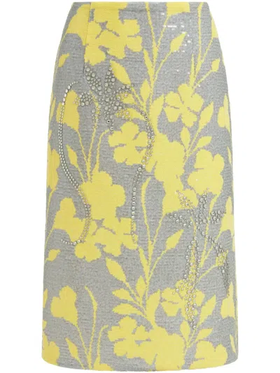 16arlington Delta Midi Skirt In Grey