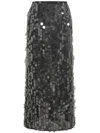 16arlington Dia Embellished Tulle Midi Skirt In Black