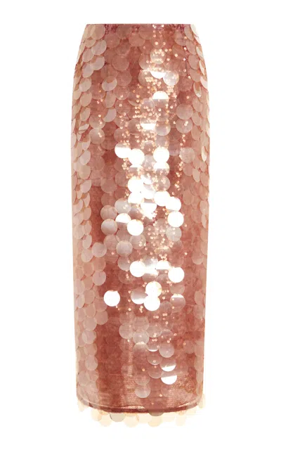 16arlington Dia Sequined Midi Skirt In Pink
