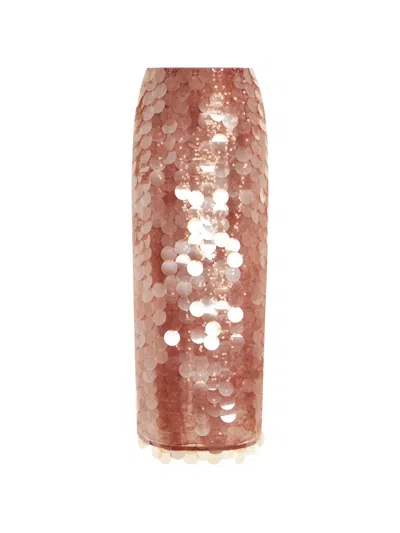 16arlington Dia Sequinned Midi Skirt In Pink