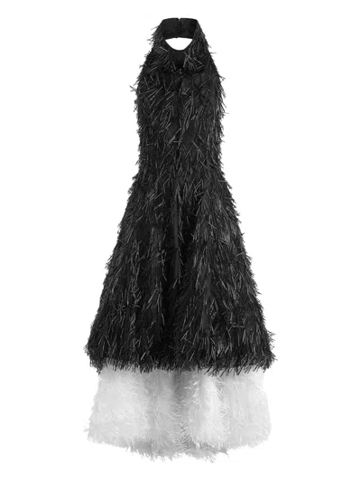 16arlington Dioni Sequinned Gown In Black