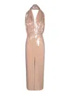 16arlington Sequin-embellished Plunge Dress In Neutral