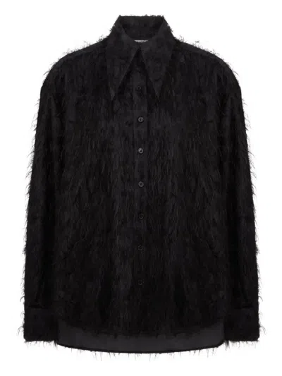 16arlington Elda Fine-texture Top In Black