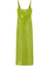 16arlington Electra Sequined Midi Dress In Green
