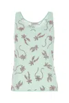 16arlington Embellished Crepe Tank Top In Blue