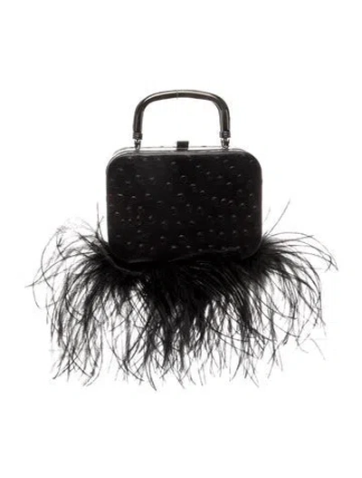 Pre-owned 16arlington Embossed Leather Top Handle Bag In Black
