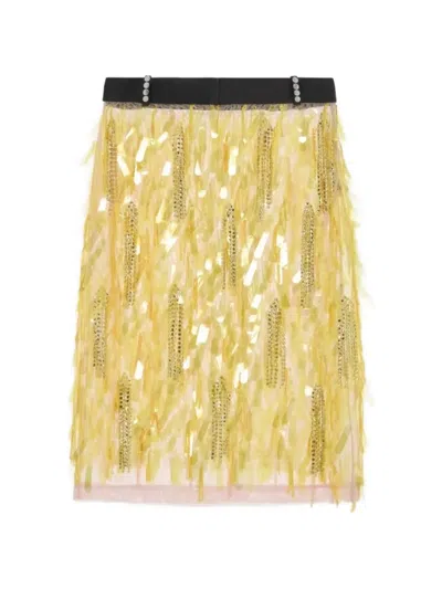 16arlington Emilia Midi Skirt In Yellow