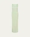 16arlington Evra Satin Gown In Green
