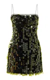 16arlington Fia Sequined Mini Dress In Green