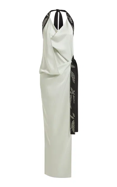 16arlington Fiama Asymmetric Maxi Dress In Medium Wash