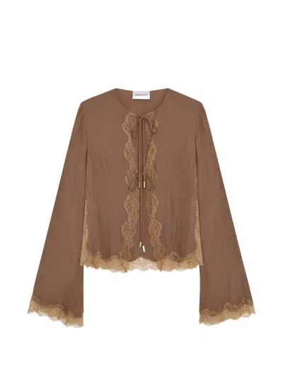 16arlington Filipa Blouse In Brown