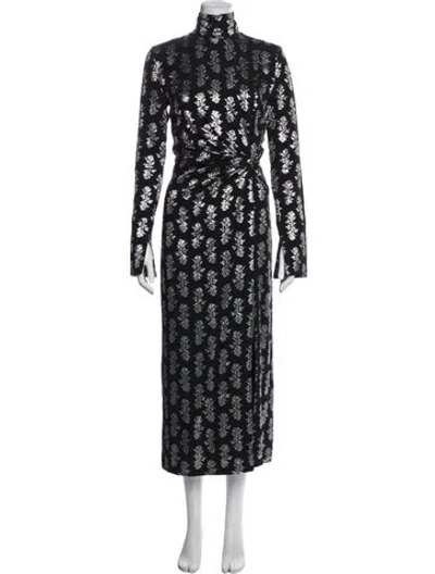 Pre-owned 16arlington Floral Print Long Dress In Blue