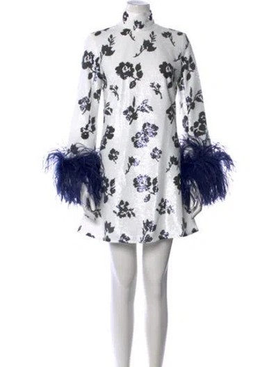 Pre-owned 16arlington Floral Print Mini Dress In White