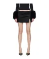16arlington Minerva Satin Mini Skirt In Black