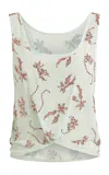 16arlington Gilda Twisted Gold-print Top