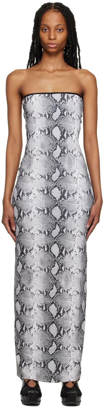 16arlington Gray Althenea Maxi Dress In Sand/black