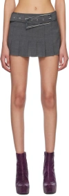 16arlington Nimue Pleated Mini Skirt In Grey