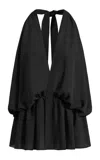 16arlington Grea Halter Pleated Top In Black
